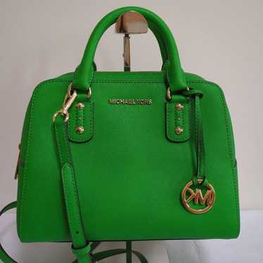 Michael Kors vibrant green bag.