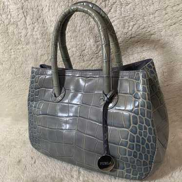 Unused Class ✨ FRULA Furla Tote Bag Handbag Croco… - image 1