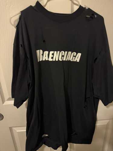 Balenciaga Balenciaga destroyed T-shirt