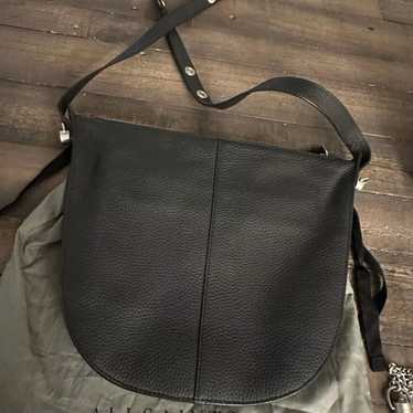 AllSaints cross body black with silver hardware