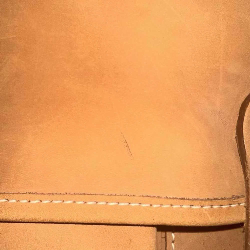 The Territory Ahead Tan Suede Leather Satchel Mes… - image 3