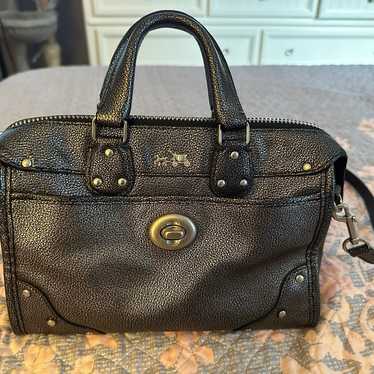 Coach Black Rhyder top Satchel Purse