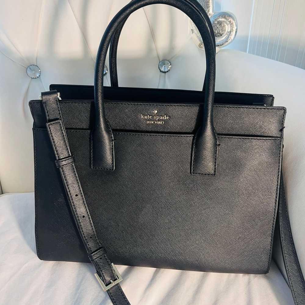 Kate Spade Black Leather Satchel Cameron Street C… - image 1