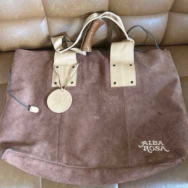 ALBA ROSA cow leather suede tote bag