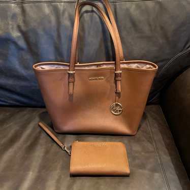 Michael Kors Leather Handbag & Wallet - image 1