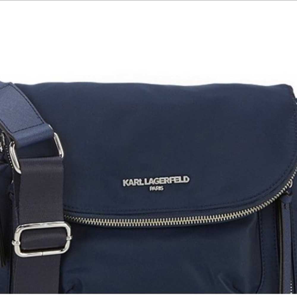 NWOT KARL LAGERFELD Paris Cara nylon navy blue me… - image 7