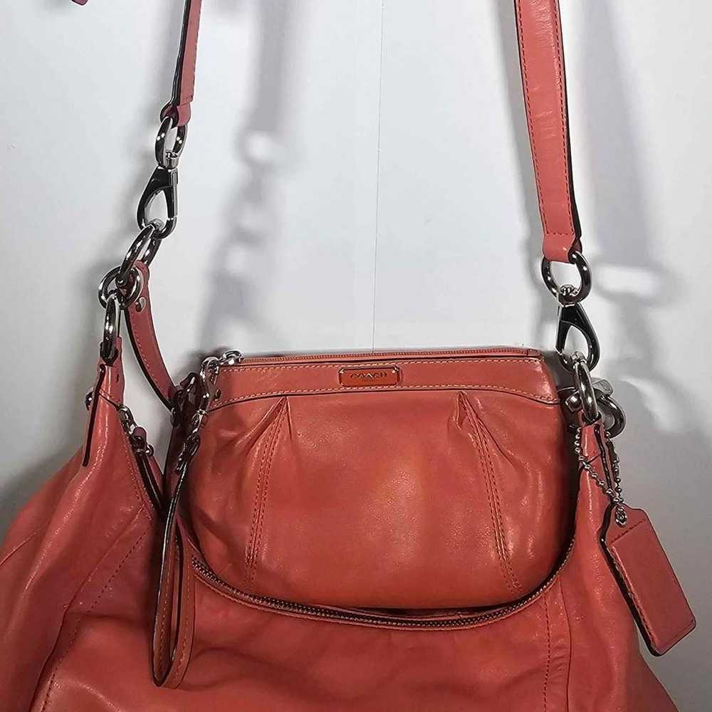 Coach Kristin Pink - Rose / Coral Leather Hobo Sh… - image 5