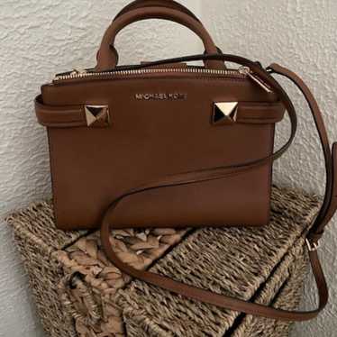 Michael Kors Karla Brown Medium Satchel