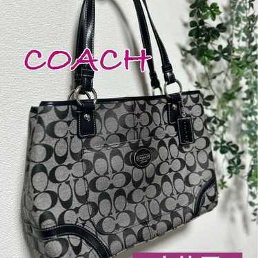 COACH Signature Tote Black × Gray × Pink Unused - image 1