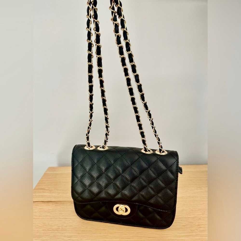 Popular, Never out of style — black quilted purse… - image 1