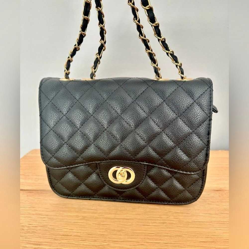 Popular, Never out of style — black quilted purse… - image 2