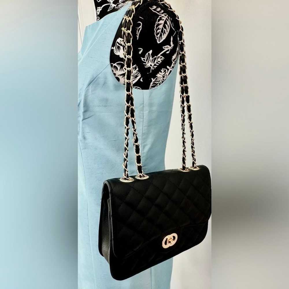 Popular, Never out of style — black quilted purse… - image 5