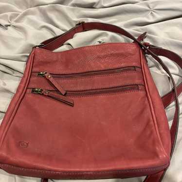 Born Dark Red Leather Crossbody Purse - image 1