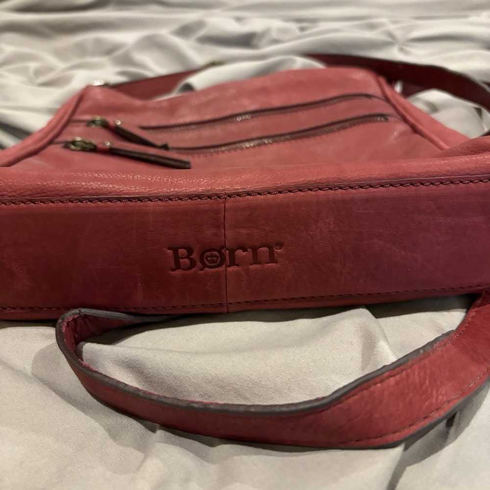 Born Dark Red Leather Crossbody Purse - image 2