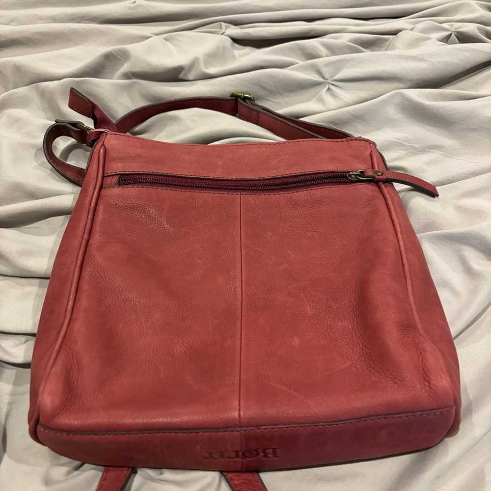 Born Dark Red Leather Crossbody Purse - image 3