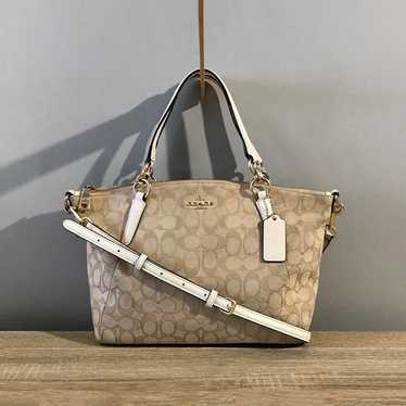 NWT selling Coach N/S Crossbody Shoulder Sig Canvas Light Khaki/Beechwood multi $228