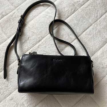 Dakota Black Leather Shoulder Bag