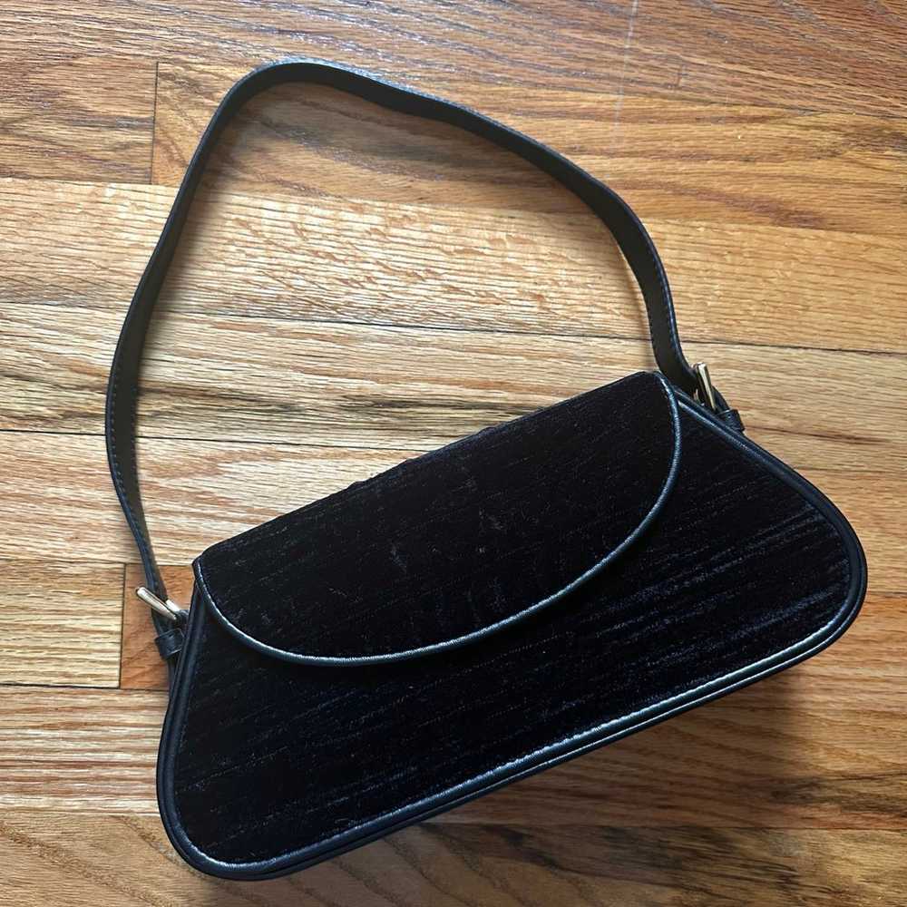 By Far Uma black velvet bag - image 1