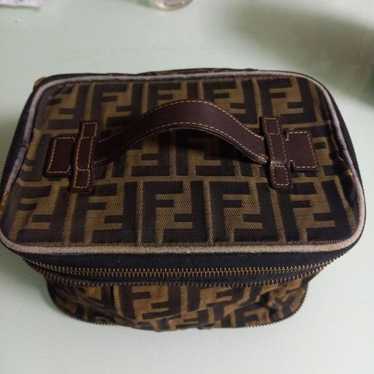 バッグ FENDI Zucca Vanity Bag Makeup Pouch FENDI Zucca Vanity Bag Hand Bag Large Size Pouch Canvas Epi