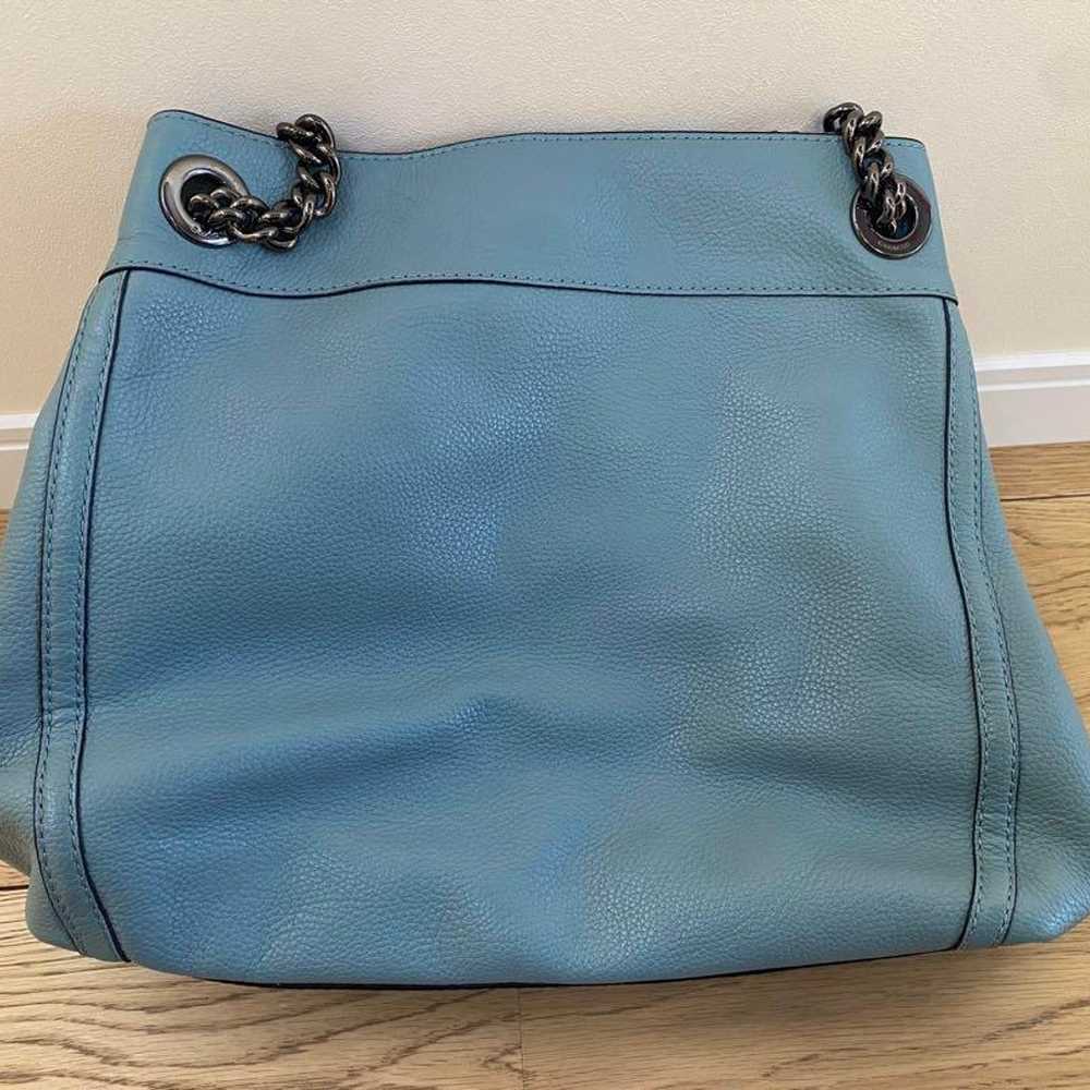 COACH Shoulder Bag Chain Light Blue - image 2