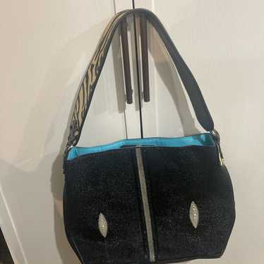 Stingray Handbag, Black Stingray Leather Purse, Ge