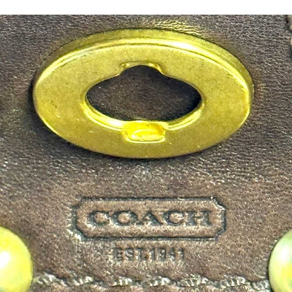 Coach Lily Legacy Leather Tote Bag With Brass Acc… - image 7