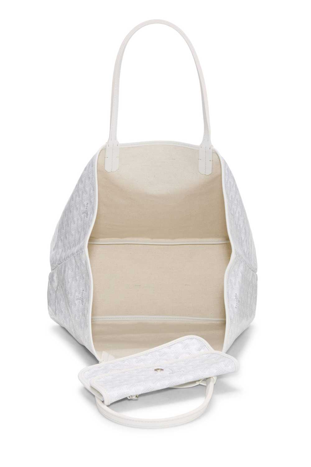 White Goyardine Canvas Saint-Louis PM Send in SMS… - image 6