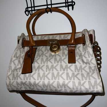 Michael Kors White and brown small handbag