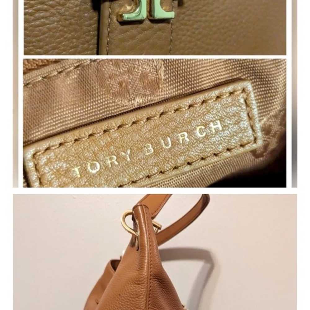 Tory Burch Meyer Plaque Camel Hobo Bag - image 4