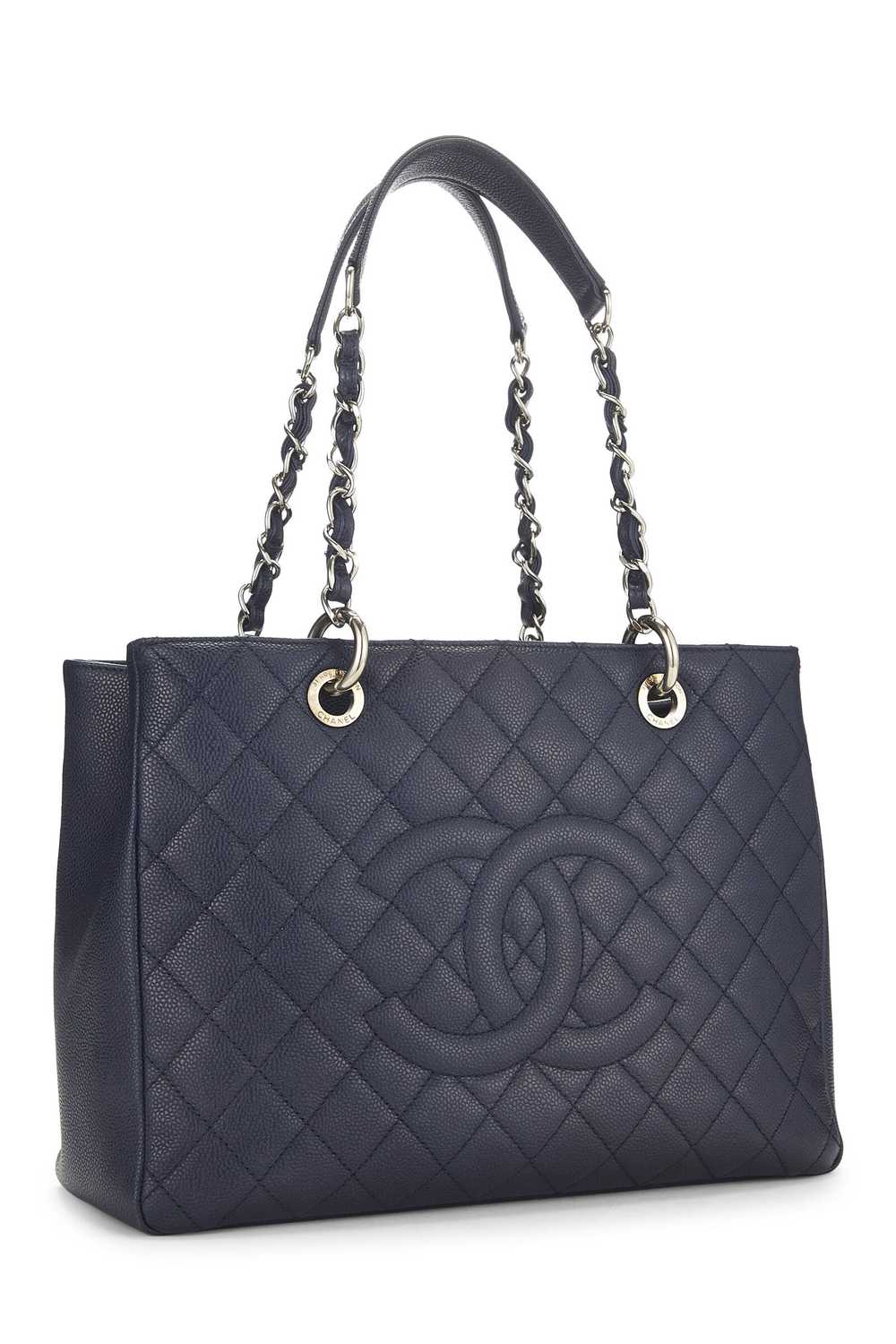 Navy Quilted Caviar Grand Shopping Tote (GST) Sen… - image 2