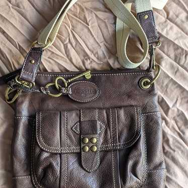 Fossil leather crossbody bag - image 1