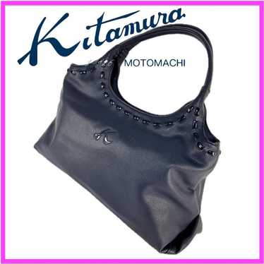 Kitamura tote bag semi-shoulder bag in navy by Kit