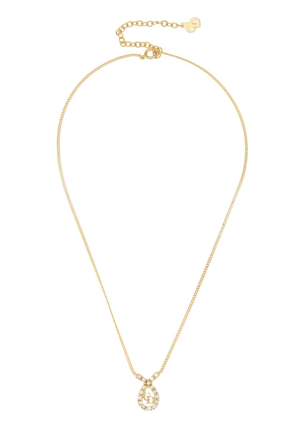 Gold & Crystal 'CD' Necklace Send in SMS Send in … - image 1