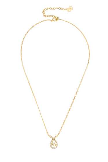 Gold & Crystal 'CD' Necklace Send in SMS Send in … - image 1