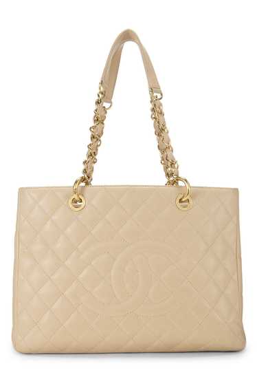 Beige Quilted Caviar Grand Shopping Tote (GST) Se… - image 1