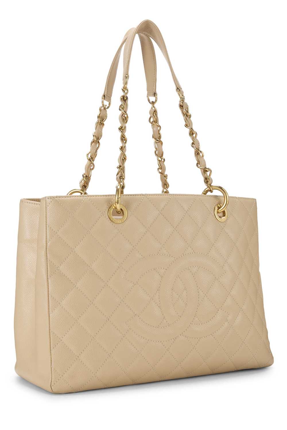 Beige Quilted Caviar Grand Shopping Tote (GST) Se… - image 2