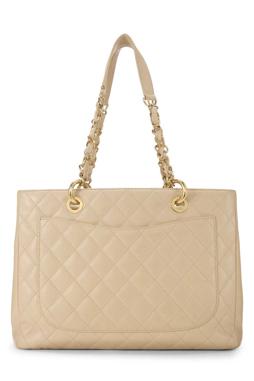 Beige Quilted Caviar Grand Shopping Tote (GST) Se… - image 4