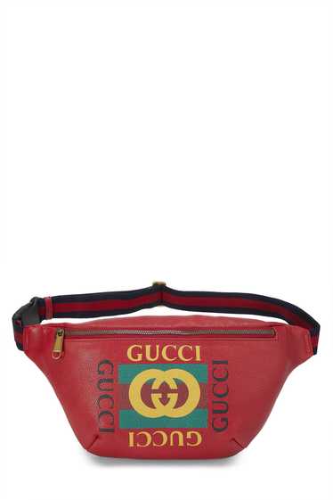 Red Leather Logo Belt Bag Send in SMS Send in Ema… - image 1