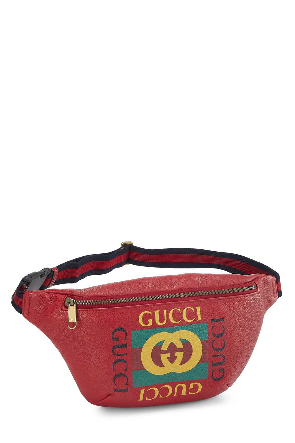 Red Leather Logo Belt Bag Send in SMS Send in Ema… - image 2