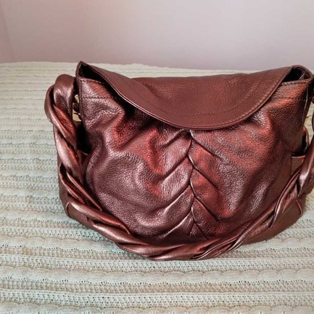 Bronze Copper Super Soft Leather Handbag - image 8