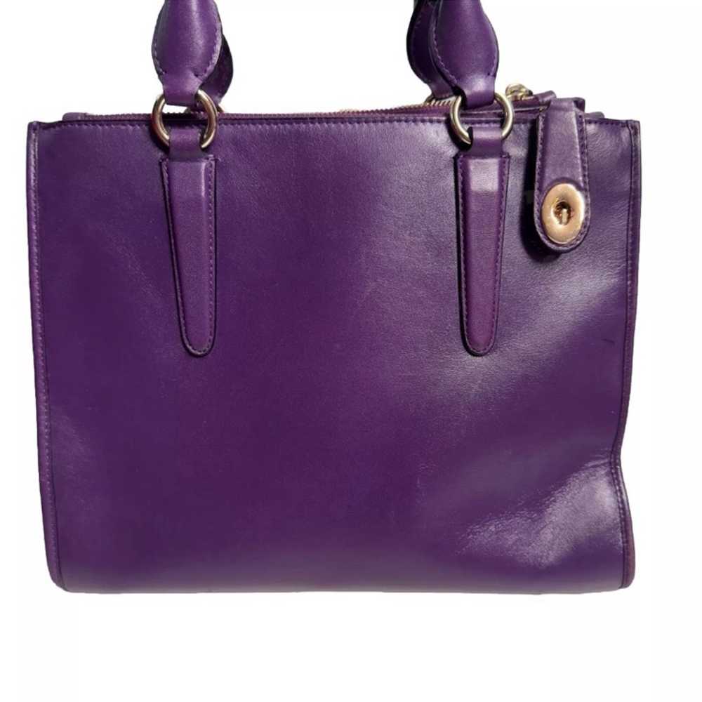 Coach Crosby Carryall Cross Grain Purple Leather … - image 2