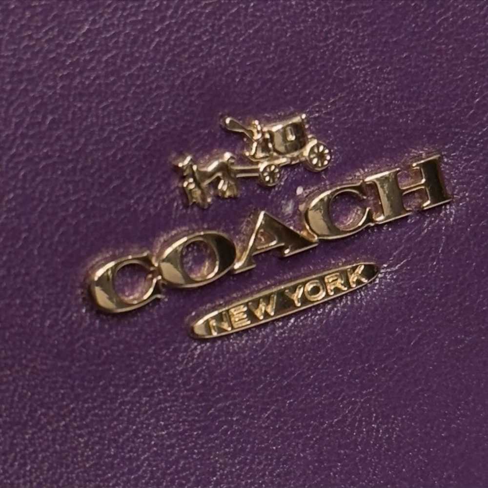 Coach Crosby Carryall Cross Grain Purple Leather … - image 9