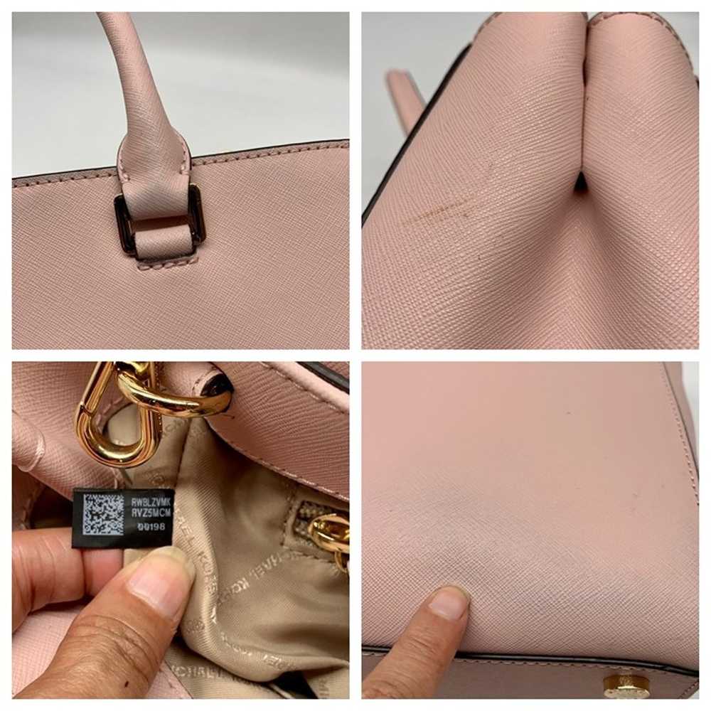 Michael Kors Pink Saffiano Leather Medium Kellen … - image 10