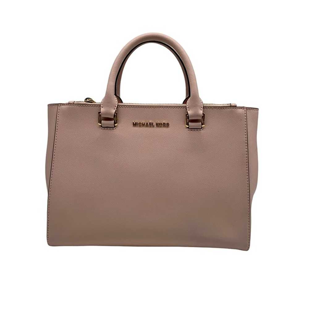 Michael Kors Pink Saffiano Leather Medium Kellen … - image 1