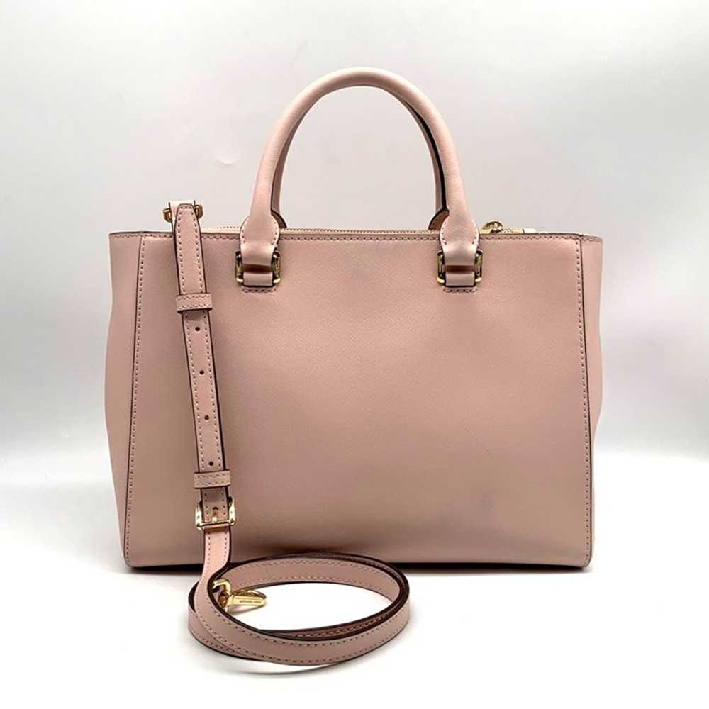 Michael Kors Pink Saffiano Leather Medium Kellen … - image 2