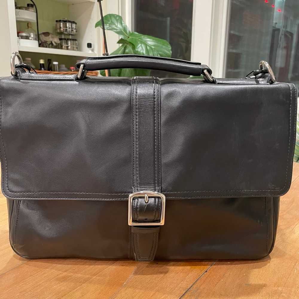 Coach messenger laptop leather black bag - image 2