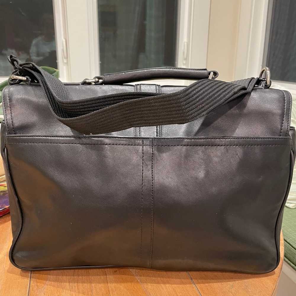 Coach messenger laptop leather black bag - image 6