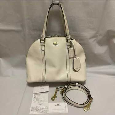 Coach Handbag 2way Shoulder White White