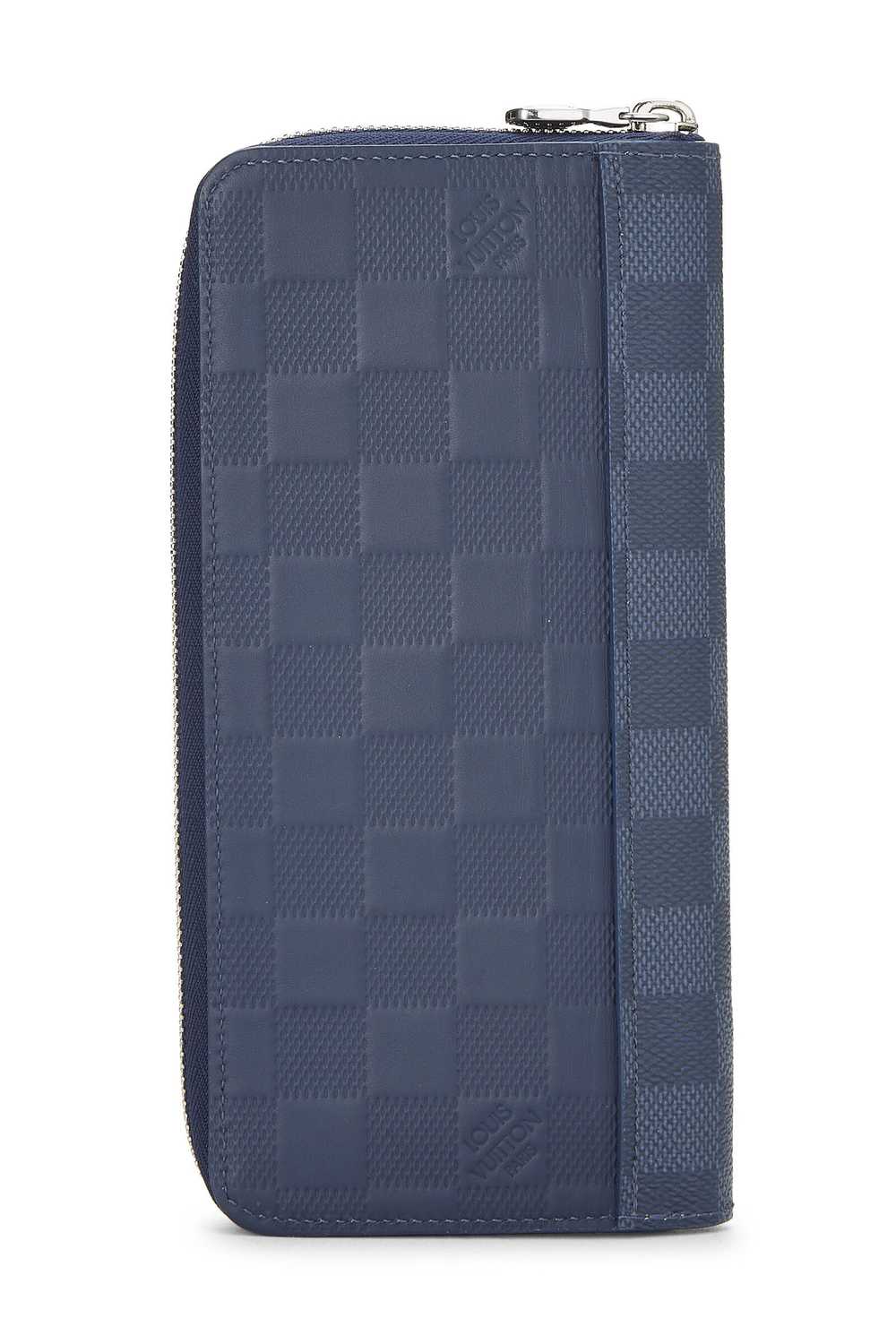 Navy Damier Infini Zippy Vertical Wallet Send in … - image 3