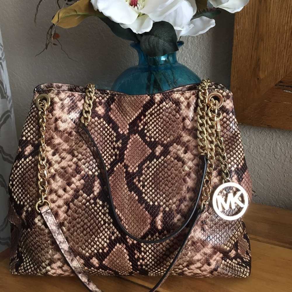 Michael Kors sneak print purse - image 1